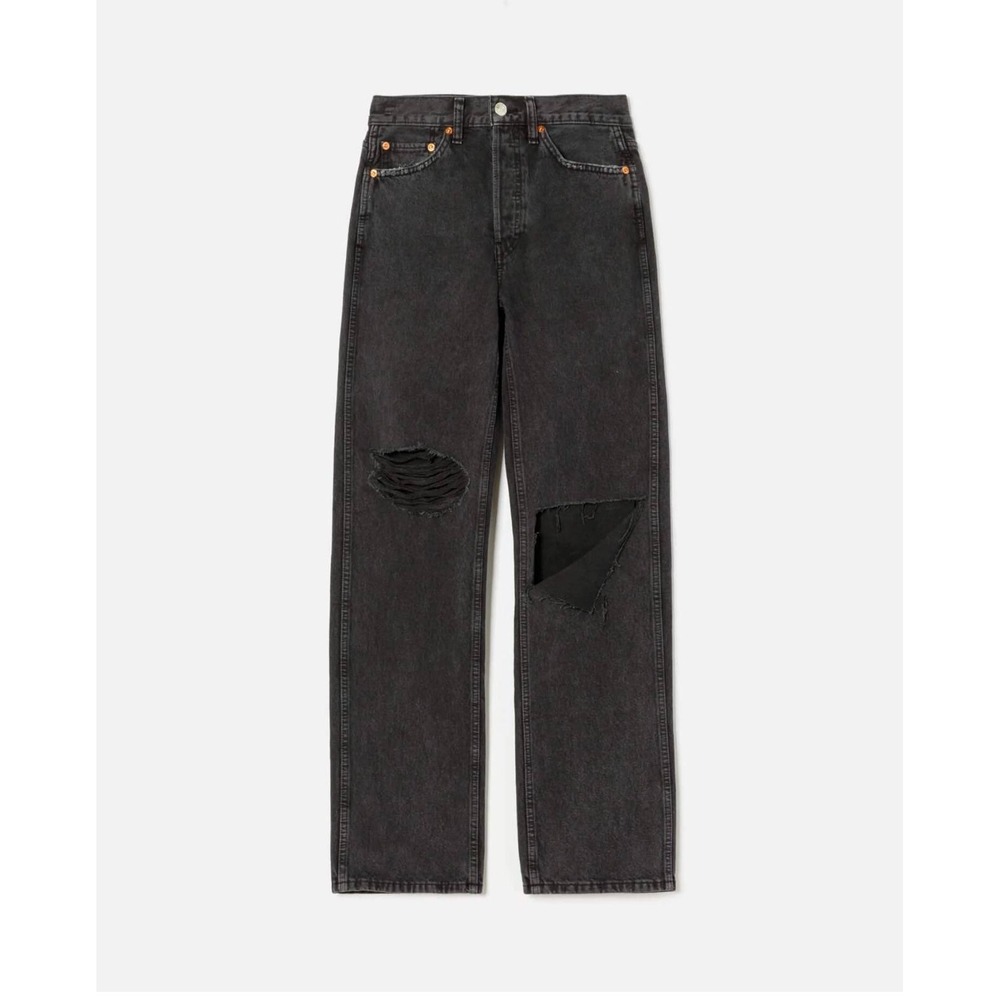 RE/DONE 90s High Rise Loose Distressed Jeans Streetwear Preppy Festival Grunge